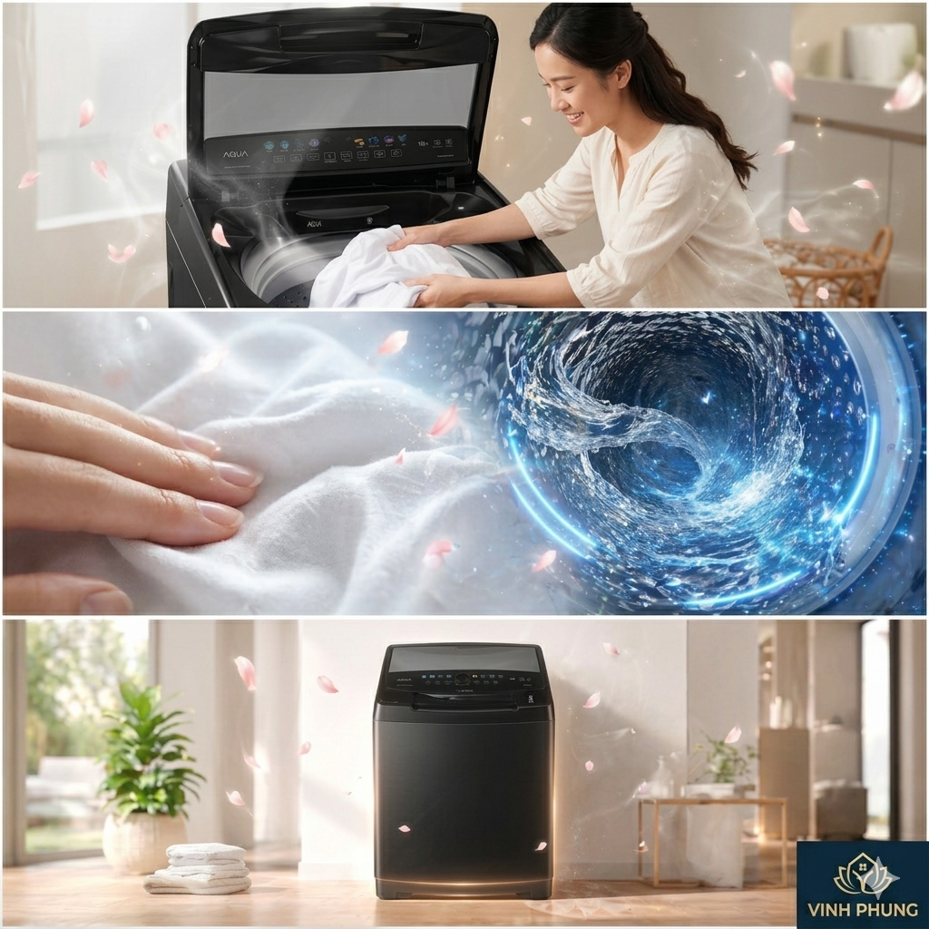Máy giặt Aqua Inverter 10 kg AWM10-B316L(B)