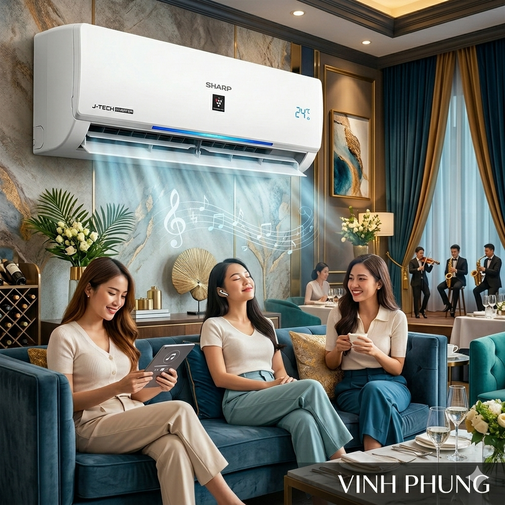 Máy lạnh Sharp Inverter 1.5 HP-12000BTU AH-XP13DSW