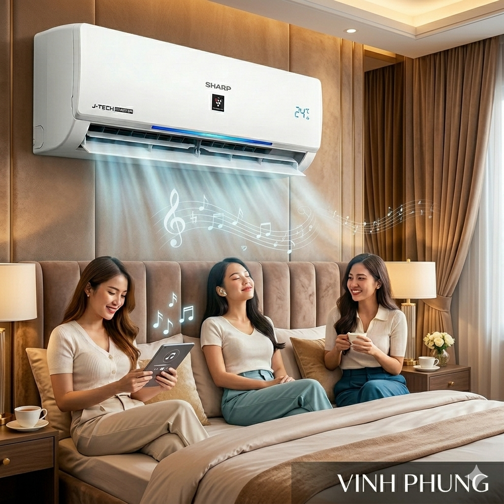 Máy lạnh Sharp Inverter 1.5 HP-12000BTU AH-XP13DSW