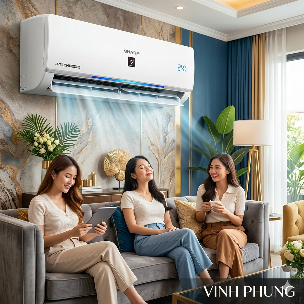 Máy Lạnh Sharp Inverter 12000 BTU AH-X13DEW