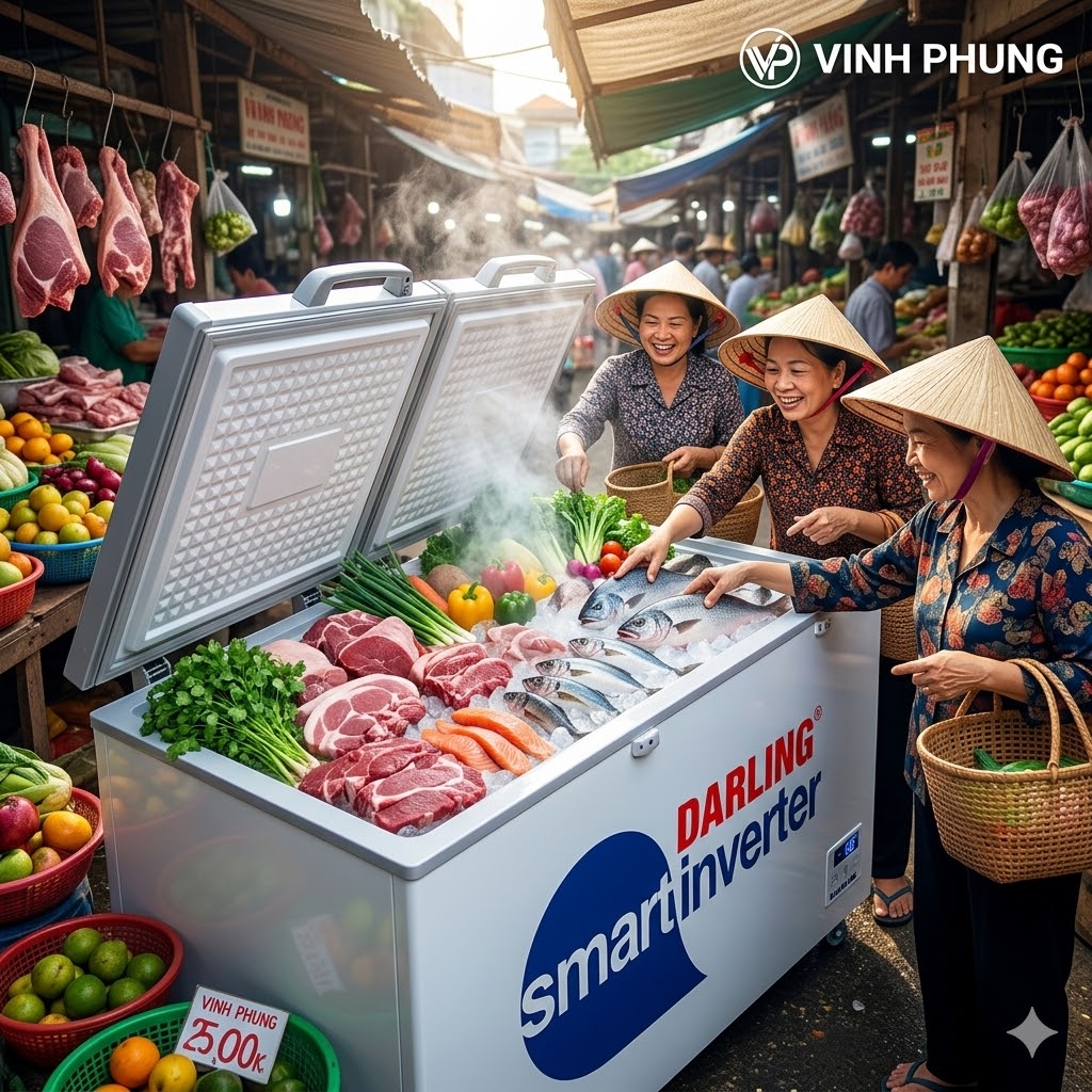Tủ Đông Smart Darling Inverter 1050 Lít DMF-1079ASI