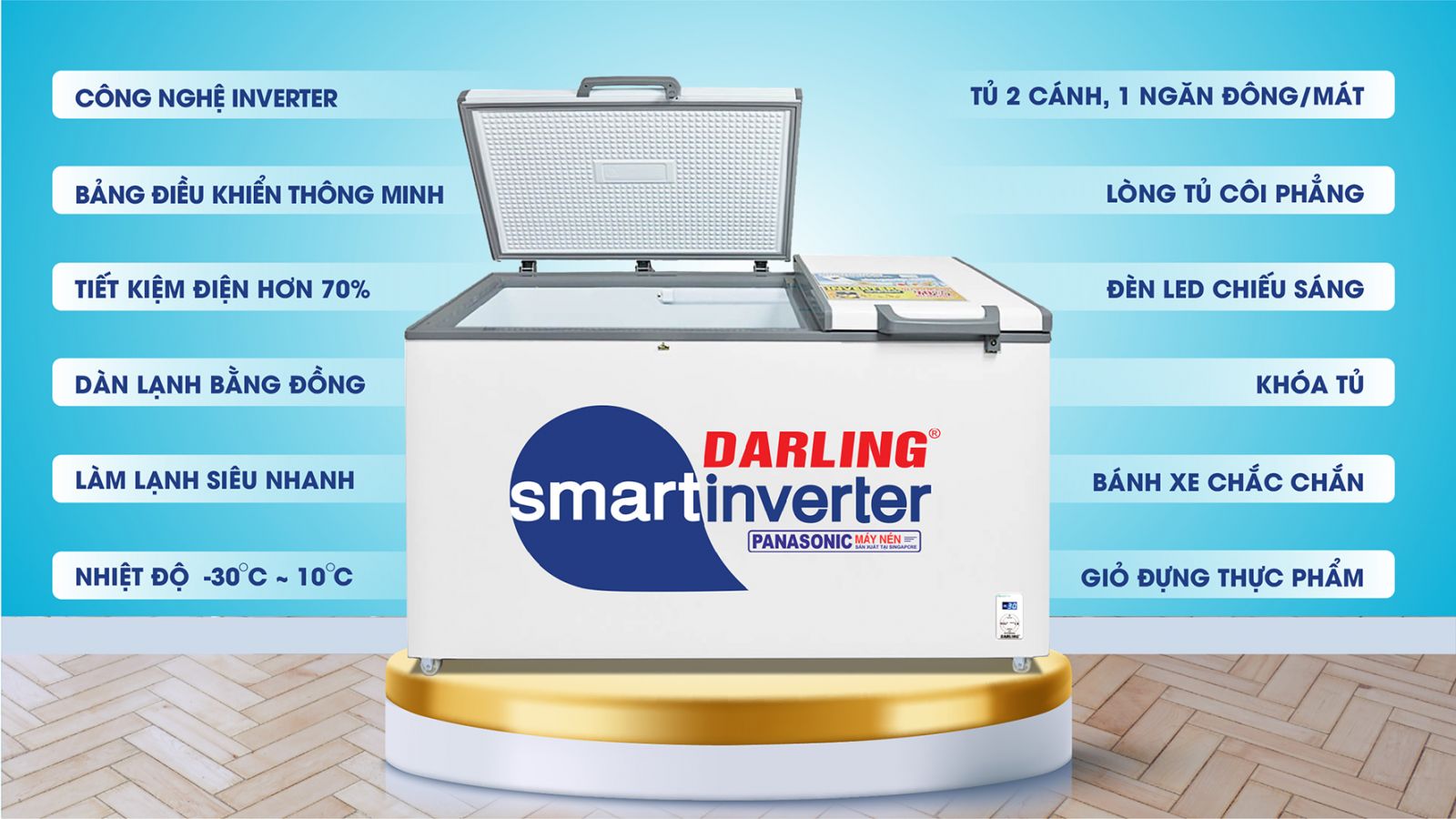 Tủ Đông Smart Darling Inverter 770 Lít DMF-7779ASI