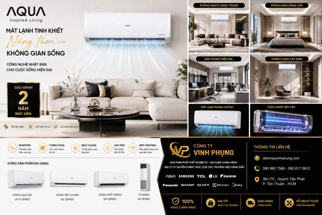 Máy lạnh Aqua inverter 1.0 HP AQA-RV10ME
