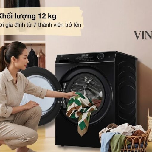 Máy giặt lồng ngang Aqua 12 kg AW12-BP4959U1K(B)