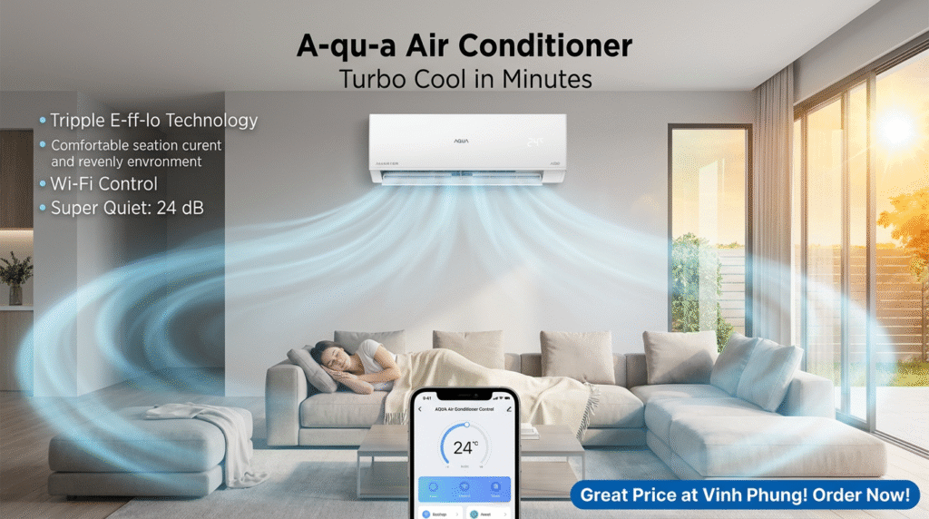 MÁY LẠNH AQUA 1HP INVERTER WIFI AQA-RV10QA5