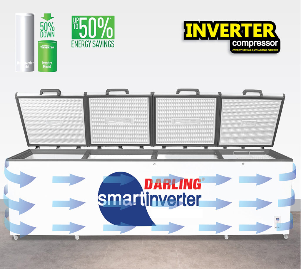 Tủ Đông 4 Cánh Darling Inverter 2500L DMF-1979ASI
