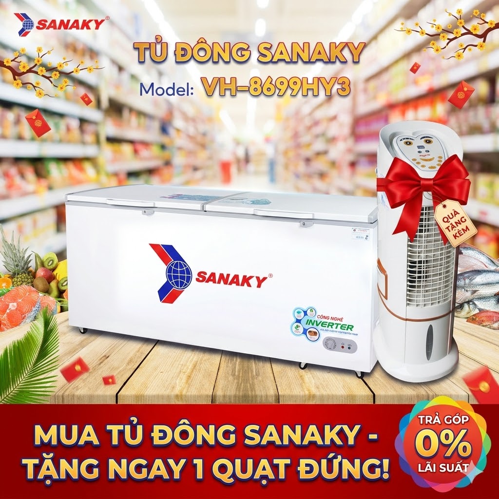Tủ Đông Sanaky 761 lít VH-8699HY3