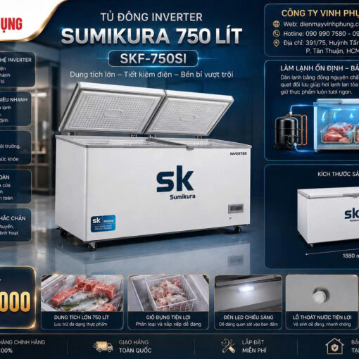 Tủ đông Sumikura inverter 750 lít SKF-750SI/JS