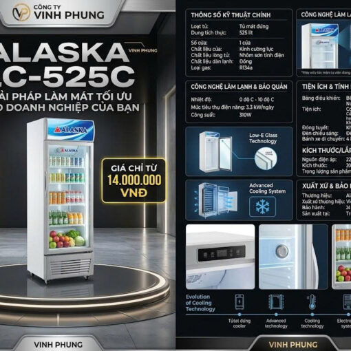 Tủ mát Alaska 525 lít LC-525C