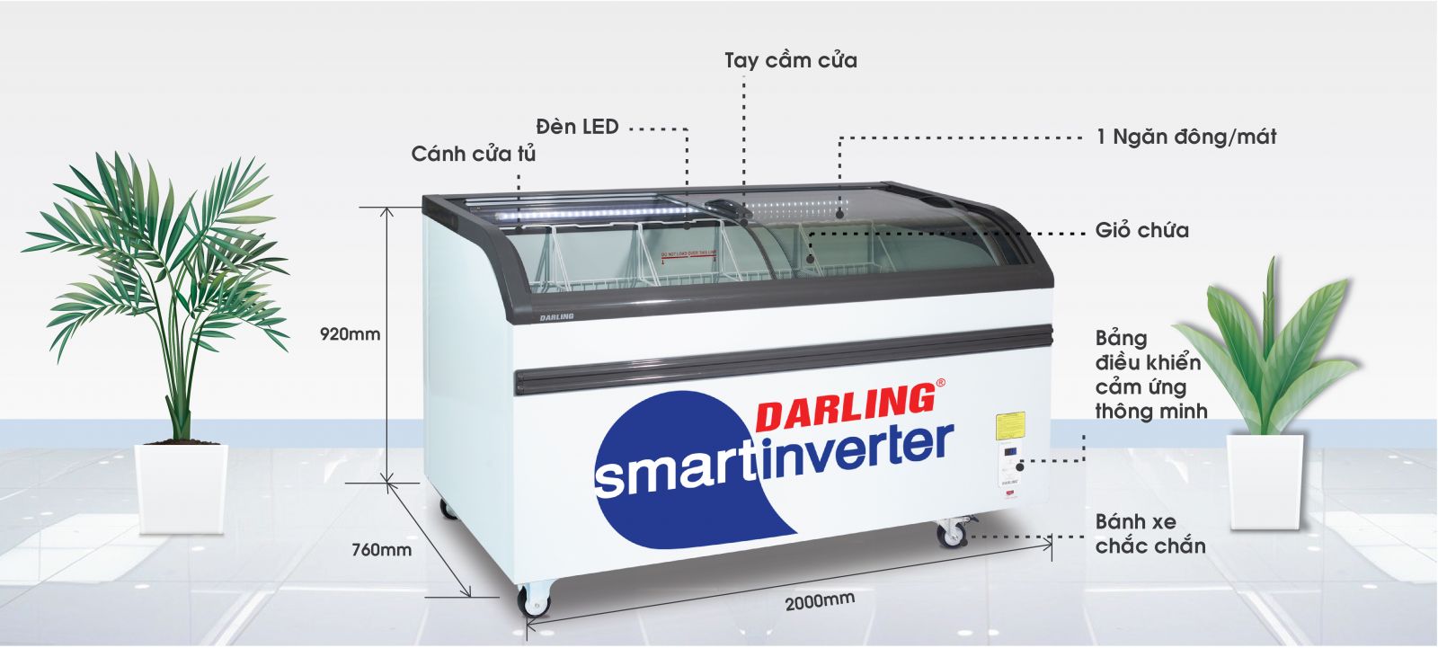 Tủ kem thông minh inverter DMF-9079ASKI 3 chi tiet tu kem darling smart inverter 9079 aski