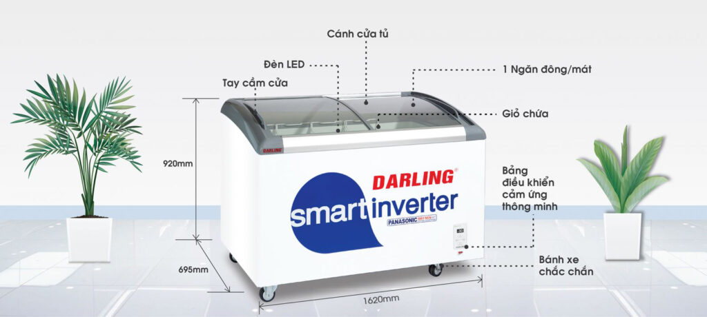 Tủ kem thông minh inverter DMF-6079ASKI 5 tu kem darling 6079 aski inver