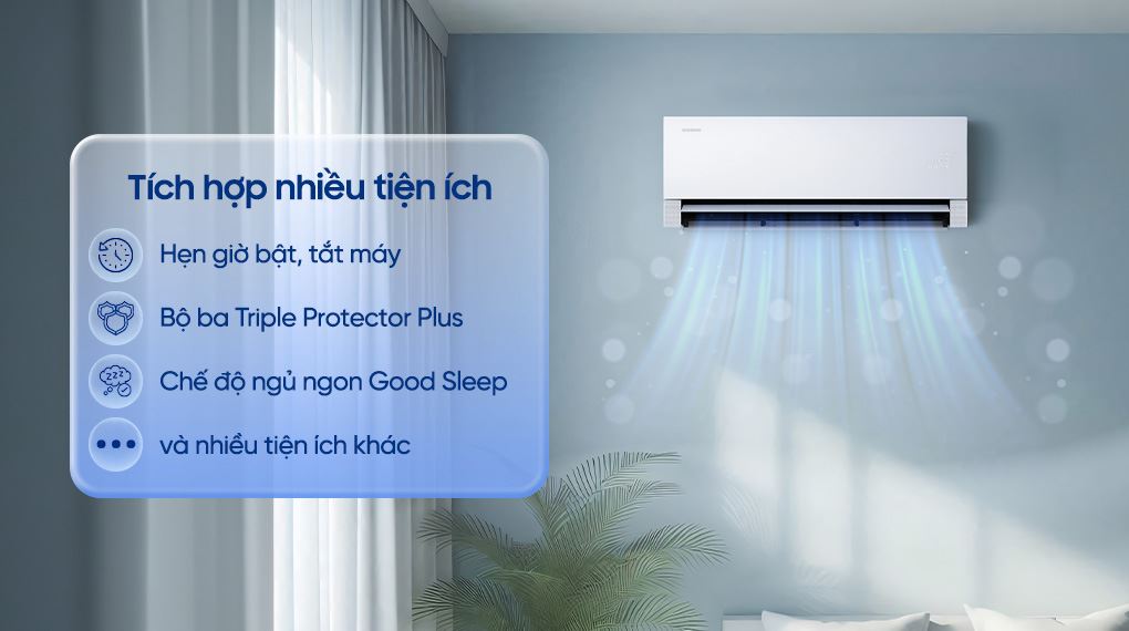 Máy Lạnh Samsung AI Wind-Free Inverter 9000 BTU AR80H10DAAWNSV
