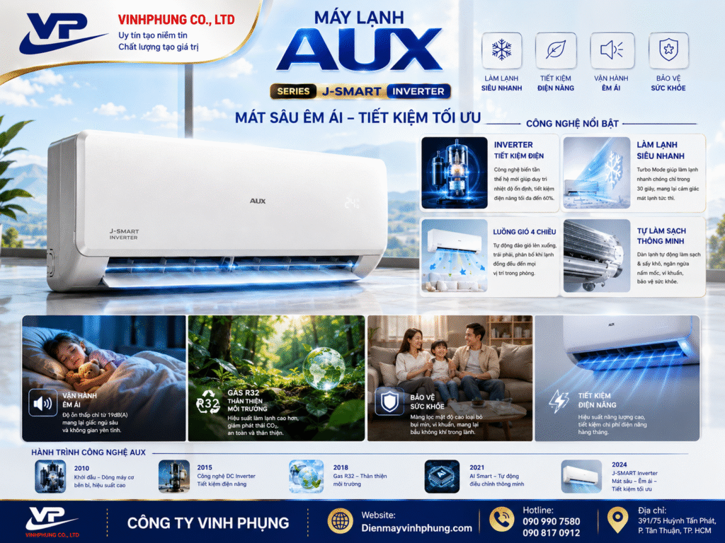 Máy lạnh 1 HP inverter AUX AW10CAA4DI-3VN