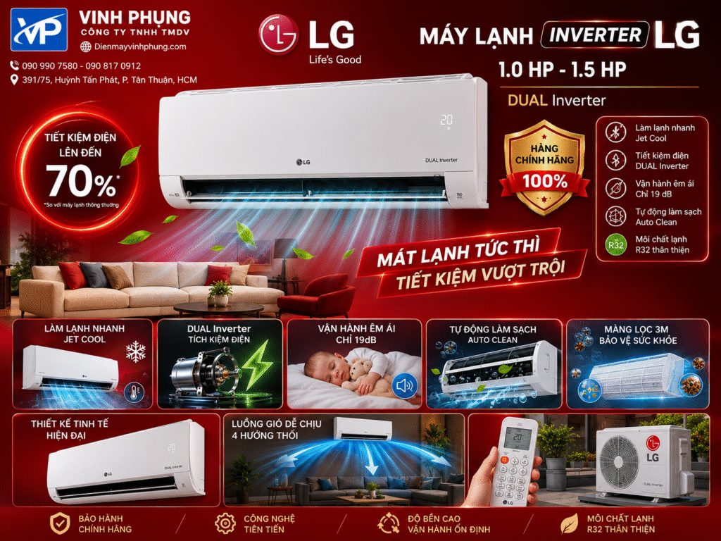 Máy lạnh LG inverter 1.5hp IFC12M1