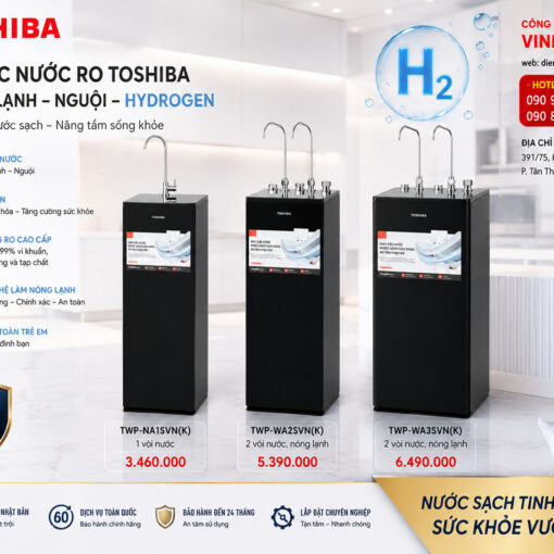 Máy lọc nước RO nóng nguội lạnh Hydrogen Toshiba TWP-WA3SVN(K) 10 lõi