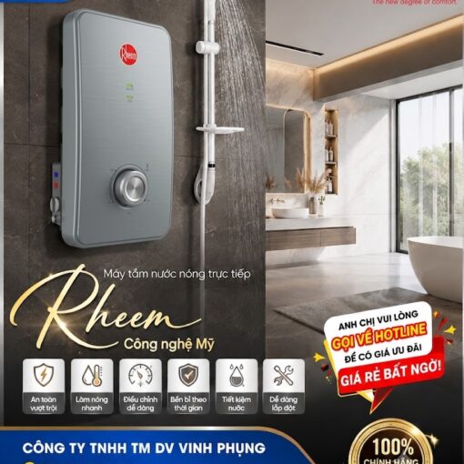 Máy Tắm Nước Nóng Trực Tiếp Rheem 4500W RH-688E BK 8 Tam Nuoc Nong Truc Tiep Rheem 4500W RH 688E SVjpg