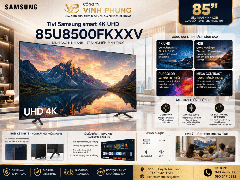 Tivi Samsung smart 4K UHD 85U8500FKXXV