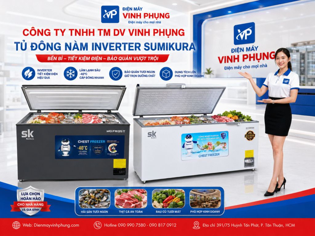 Tủ đông Sumikura inverter 550 lít SKF-550SI/JS