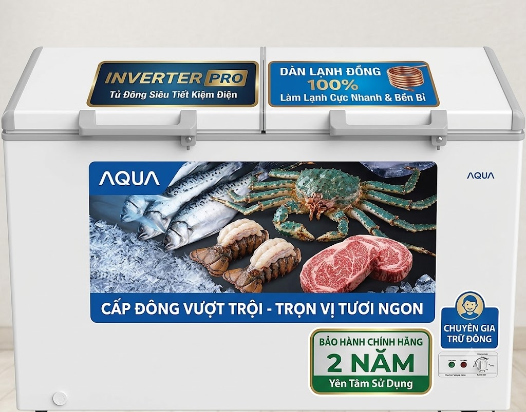 Tủ đông Aqua Inverter 520 lít AQF-C6901EN 3 Tủ đông Aqua Inverter 379 lít AQF-C4801EN