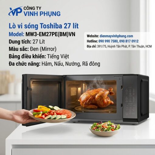 Lò vi sóng Toshiba 27 lít MW3-EM27PE(BM)VN