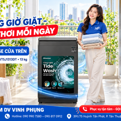 Máy giặt cửa trên 10.5 kg Hisense WTZQ1015UT