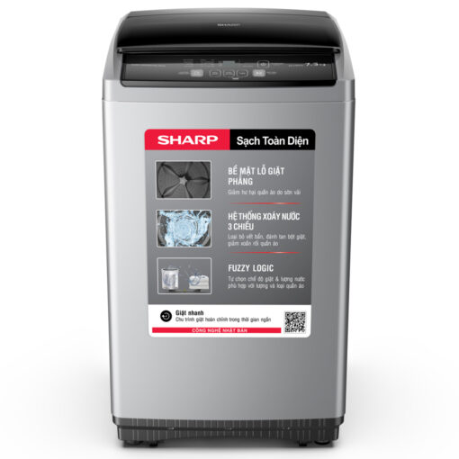 Máy Giặt Sharp cửa trên 7.5 Kg ES-Y75HV-S