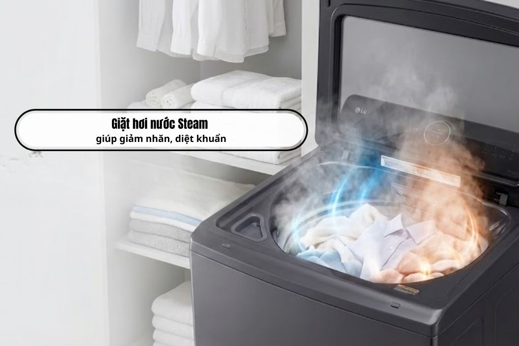 Máy giặt cửa trên AI inverter LG 22 kg T2522AX7G
