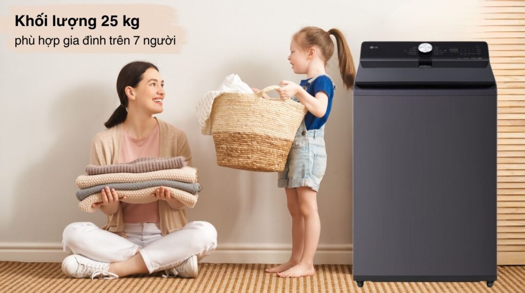 Máy giặt cửa trên LG AI Inverter 25Kg T2725SX5G