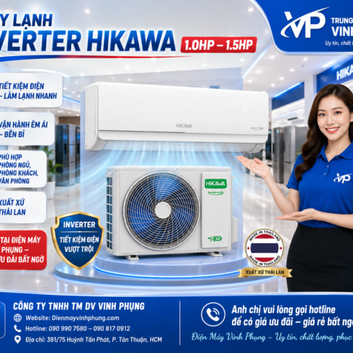 Máy lạnh Hikawa inverter 1 HP HI-VC10S/K-VC10S