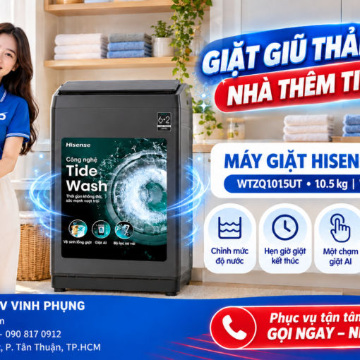 Máy giặt Inverter Hisense 13Kg WT5J1313DT 10 Máy giặt Inverter Hisense 13Kg WT5J1313DT