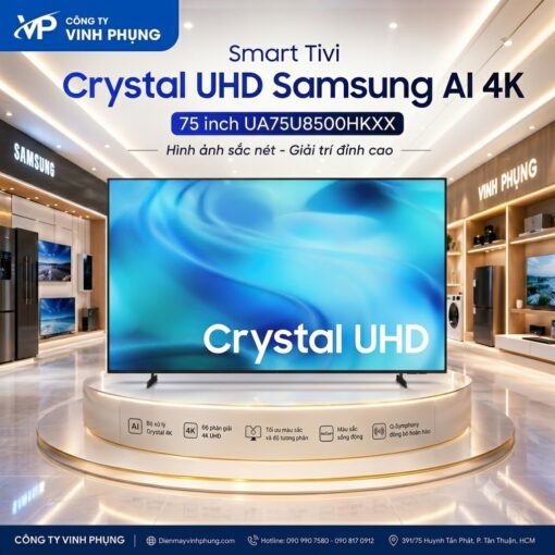 Smart Tivi Samsung AI Crystal UHD 4K 75 inch UA75U8500HKXXV