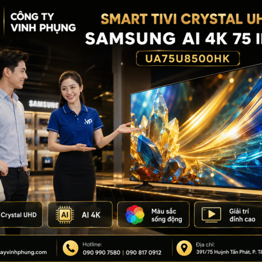 Smart Tivi Samsung AI Crystal UHD 4K 75 inch UA75U8500HKXXV