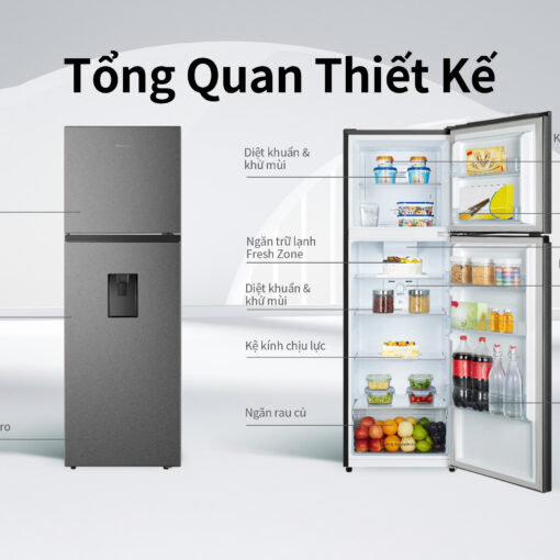 Tủ lạnh Hisense Inverter 249 Lít RT328N4EBND