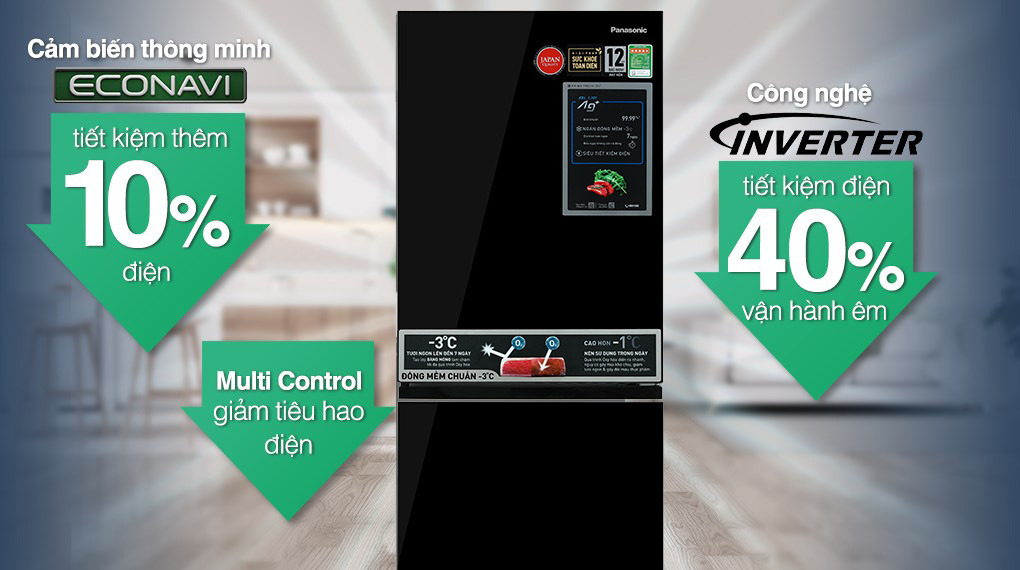 Tủ lạnh Panasonic Inverter 255 lít NR-BV281BGMV