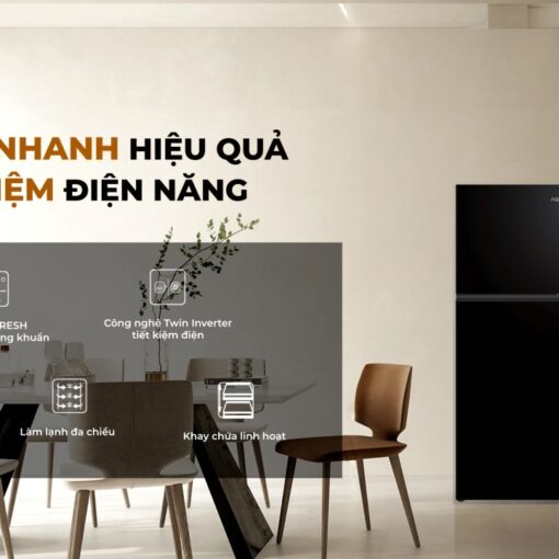 Tủ lạnh Aqua Inverter 189 lít AQR-T225FA(LB)
