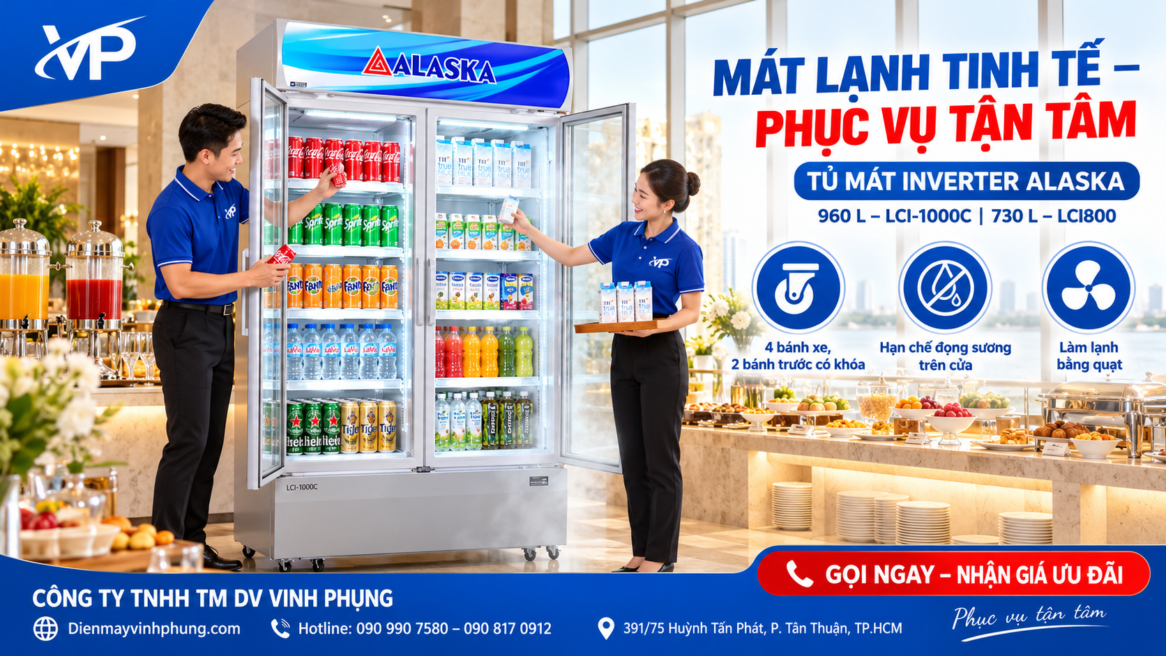 Tủ mát Alaska inverter 960 lít LCI-1000C 3 Tủ mát Alaska inverter 960 lít LCI-1000C