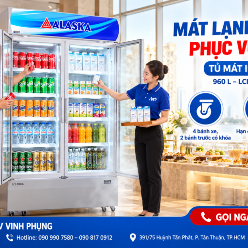 Tủ mát Alaska inverter 960 lít LCI-1000C