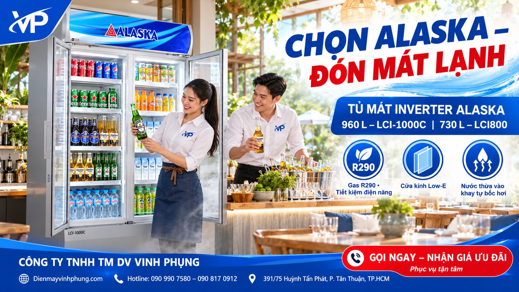 Tủ mát Alaska inverter 960 lít LCI-1000C 5 Tủ mát Alaska inverter 960 lít LCI-1000C
