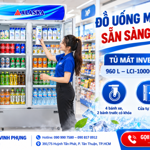 Tủ mát Alaska inverter 960 lít LCI-1000C