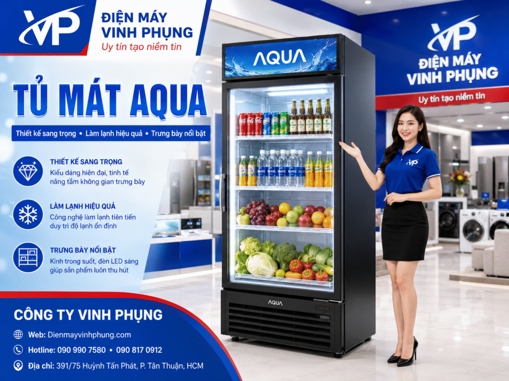 Tủ mát Aqua 1 cánh 420lít AQS-AF520H