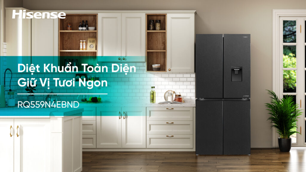 Tủ lạnh Multidoor 4 Cánh Inverter Hisense RQ559N4EBND