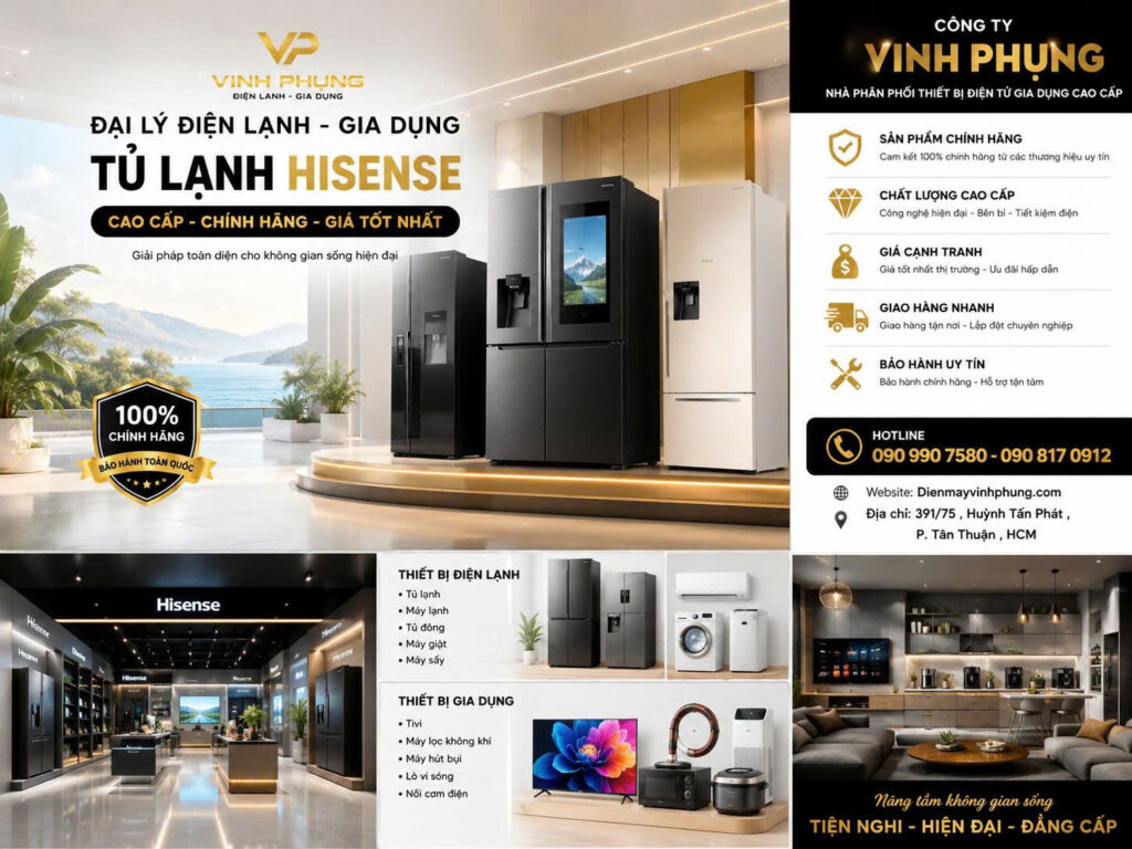 Tủ lạnh Multidoor 4 Cánh Inverter Hisense RQ559N4EBND