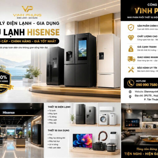 Tủ lạnh Multidoor 4 Cánh Inverter Hisense RQ559N4EBND