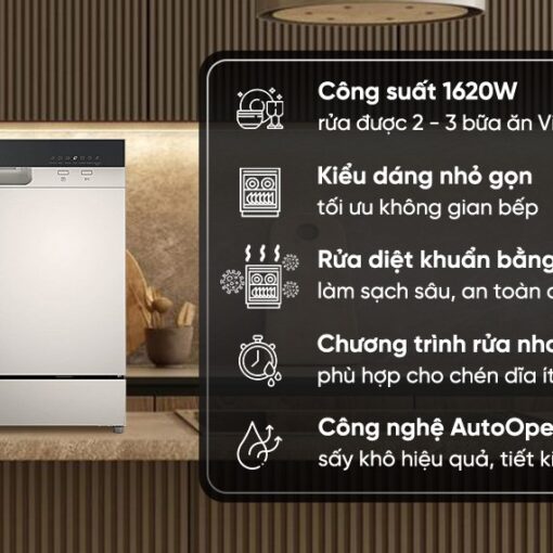Máy rửa chén mini 8 Bộ Electrolux EFC3862MS