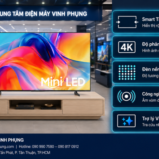 Smart Tivi Mini LED Samsung AI 4K 55 inch UA55M77HA