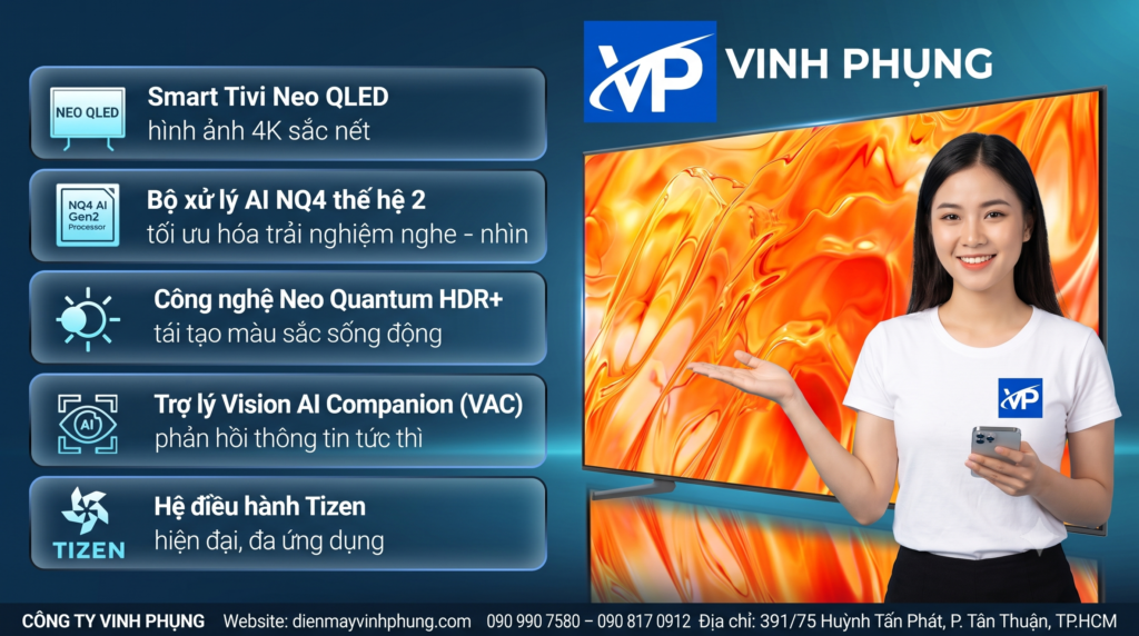 Smart Tivi Neo QLED Samsung AI 4K 85 inch QA85QN70HA