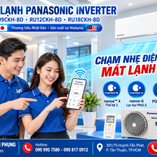 Máy lạnh panasonic Inverter 1hp RU9CKH-8D