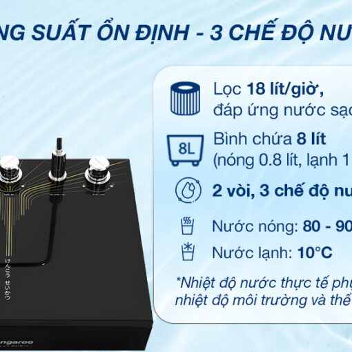 Máy lọc nước R.O nóng lạnh Hydrogen Kangaroo KG10A13