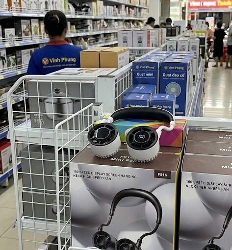 Quạt Đeo Cổ Mini F916 Xoay 360 Độ