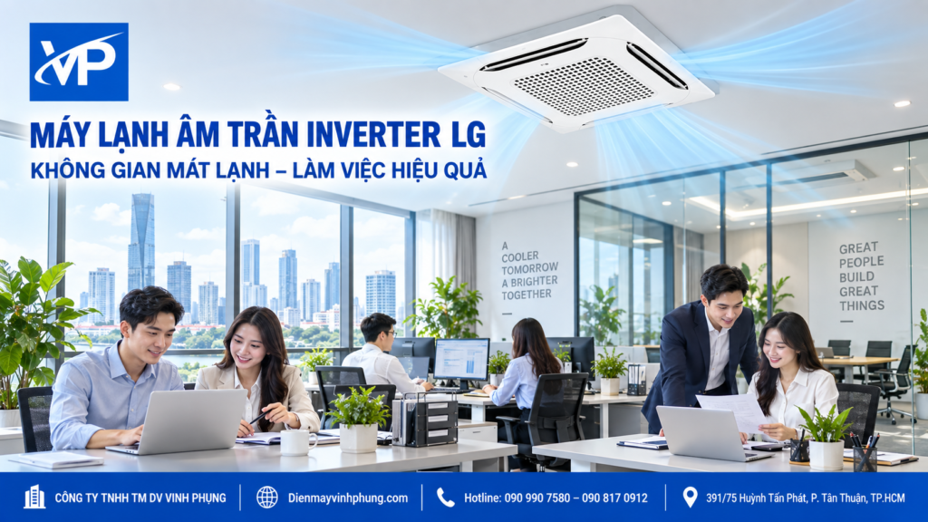 Máy Lạnh âm trần LG 1 hướng gió thổi inverter ZTNQ12GULA1.GV1